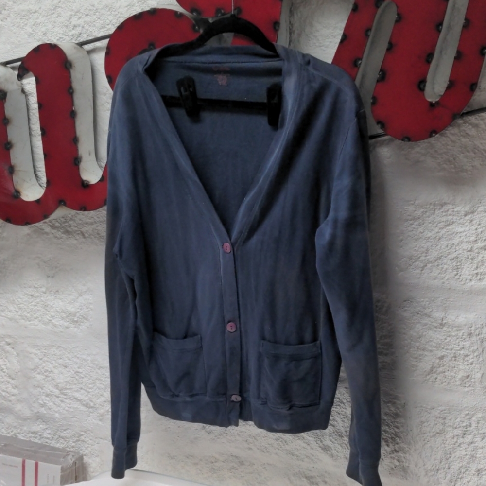 Cardigan - Blue vintage wash XL